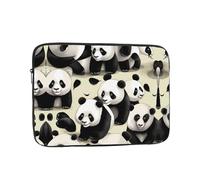 Giant pandas taking a walk 13 inch Print Laptop Case, Business/Office Commuter Laptop Case