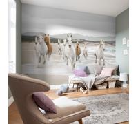 Giant paper wallpaper 368x254cm White Horses bedroom feature wall mural decor