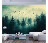 Giant Photo Wallpaper 3D Wall Mural Birds flying over mist covered forest Modern style Birds flying over mist covered forest Modern style Living Room Bedroom Wall Paper Wall Sticker Home Decor for R