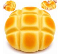 Giant Pineapple Bun Slow Rising Squishy, Jumbo Soft Squeeze Sensory Fidget for Adult Anxiety Stress Relief, Kawaii Realistic Food Scented Tactile Squishy Decorative Accessory for Office Home(yellow)