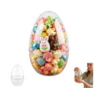 Giant Plastic Egg 30x20cm Large Easter Eggs To Fill, Clear Empty Jumbo Shells for Kids Hunt, Waterproof Paintable Craft Decorations, 1/2/4/6 Pack (1)