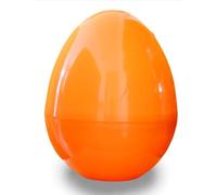 Giant Plastic Hollow Easter/Party Surprise Egg - 350mm x 285mm Made in UK (Orange)
