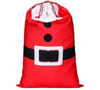Giant Plastic Santa Sack Christmas Gifts Bag Drawstrings Plastic Large Santa Clause Sacks Wrapping Bag Reusable Shopping Bags Party Holiday Presents Xmas Sack 60cm X 76cm (Pack Of 1)