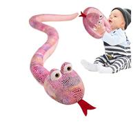 Giant Plush Snake - Jumbo Stuffed Animal, Realistic Serpent Toy | Soft Simulation Creature, Novelty Joke Prop, Party Favor Decoration Gag Gift, Fun Room Ornament, Playful Prank Piece for Parties