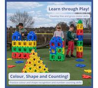 Giant Polydron Super Value Set - Early Years Educational Large Outdoor Interlocking Construction Building Blocks Toy - 160 Pieces - 2 Years+