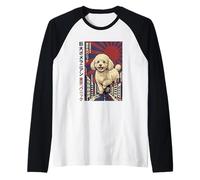 Giant Poodle Tokyo Kaiju Fluff Around and Find Out Japan Raglan Baseball Tee