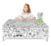 Giant Poster Table Cloth for Kids, 47x71inch Christmas Coloring with 18 Paint Pens: Christmas Crafts and Wall Covering
