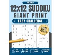 Giant Print12x16 Sudoku - Very Easy: Vol 1, 100 puzzles, Large Print Sudoku, 8.5" x 11"