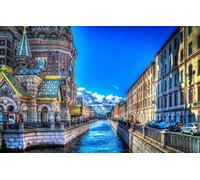 Giant Puzzle Adult 500 Pieces City Sky Church Street St. Petersburg 52x38CM