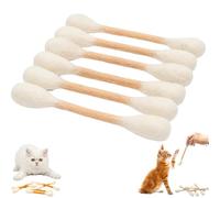 Giant Q Tip Cat Toy | 6pcs Cotton Swabs Qtip Cat Toy With Catnip | Kitten Chew Toys Teething Sticks | Interactive Kitty Kicker Play Lover Gift Accessories
