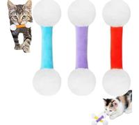 Giant Q Tip Cat Toy, Q Tip Cat Toy, Interactive Kitty Kick Sticks, for Indoor Cats Sturdy Teething Chew (three colors3)