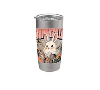 Giant Rabbit Kaiju City Humor Stainless Steel Insulated Tumbler