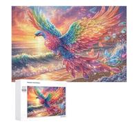 Giant Rainbow Bird at Seaside 1000 Piece Jigsaw Puzzle for Adults Indoor Tabletop Game Stress Reduction Gift for Home Use 1000 PCS