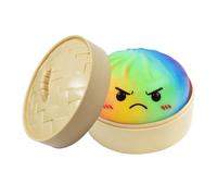 Giant Rainbow Squishy Squeeze Fidget Toys, Funny Face Squishy Dumpling Stress Relief Toy, Soft & Squeezable Dough Ball, Mood-Changing Squeeze Fidget Balls for Adult Teen