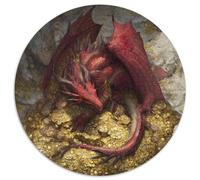 Giant Red Dragon Sitting on A Huge Gold Coin Rätsel Für Erwachsene || 1000pcs (67.5x67.5cm) Puzzles Lernspiele Home Decor Puzzles