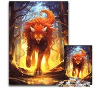 Giant Red Fire God Fox Jigsaw Puzzles 1000 Pieces for Adults Impossible Jigsaw Puzzles for Adults Brain Challenge for TeenagersHome Decor 1000 PCS(38x26cm)