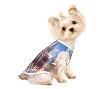 Giant Reindeer Pulling a Sleigh Cute Dog Clothes,Dog T Shirt for Small Dogs Girl Boy.Pet Pullover Jumper,Cat Clothes,Suitable for Small Pets