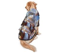 Giant Reindeer Pulling A Sleigh Dog Hoodie for Medium and Large Dogs – Soft Polyester Pet Clothes, Suitable for All Seasons