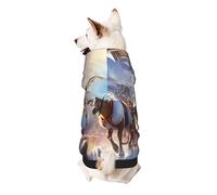 Giant Reindeer Pulling a Sleigh Dog Hoodie - Soft & Breathable Pet Clothes for Small to Large Dogs, Stylish and Comfortable Dog Clothes