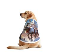 Giant Reindeer Pulling a Sleigh Pet T-Shirts for Dogs-Dog Clothes for Large and Medium Dogs, Comfortable Dog Shirts, Perfect for Daily Wear