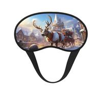 Giant Reindeer Pulling A Sleigh Sleep Eye Mask, Soft & Comfortable for Men, Women, Comfortable Sleep Mask