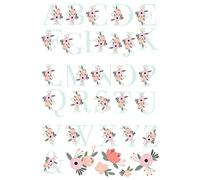 Giant Repositionable Floral Monogram Sticker