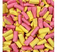 Giant Rhubarb & Custard Foam Sweets, Retro Flavour, Soft Chew, 1kg Pouch