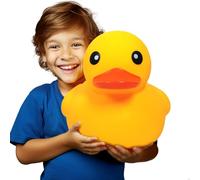 Giant Rubber Yellow Duck,Kalafona 13 Inch Large Giant Jumbo Duck Bath Toy No 'Bebe' Noise No Hole Bathtub Toys for Baby Shower Birthday Beach Summer Pool Party Favors
