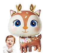 Giant Safari Balloons, Squirrel Jungle Decorations, Helium Balloons Animals, Animals Balloon for Kids Decoration, Cartoon Animal Deer Wildlife Balloons