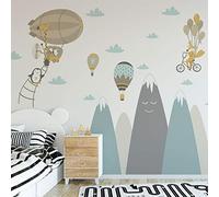 Giant Scandinavian Mountains Children's Wall Sticker Decoration for Baby/Animal Room 50 x 90 cm 1 Unit