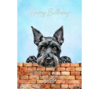 Giant Schnauzer Dog Birthday Card for Sister
