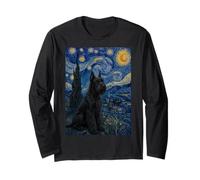 Giant Schnauzer Dog Van Gogh Starry Night Long Sleeve T-Shirt