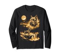 Giant Schnauzer Howling to The Moon Long Sleeve T-Shirt