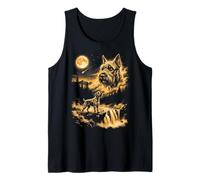 Giant Schnauzer Howling to The Moon Tank Top