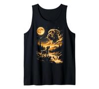 Giant Schnauzer Howling to The Moon Tank Top