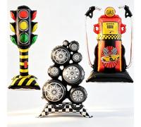 Giant Self Standing Traffic Balloons Tire Balloons Traffic Birthday Decorations Two Fast Birthday Fast One Birthday Decorations for Boys Race Birthday First Lap Around the Track Decor Car Party Decor