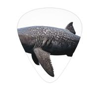 Giant shark Printed pick set - 12 pieces, thin, medium and thick guitar picks, suitable for guitar, bass, electric guitar and ukulele