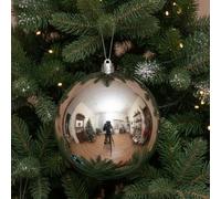 Giant Silver Christmas Tree Bauble 20cm Round Xmas Tree Ornament Decoration