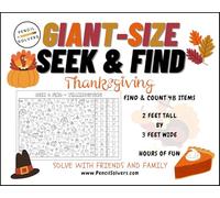 Giant-Size Activity Page - Thanksgiving Seek & Find - Poster - 24" Tall x 36" Wide - Search and Count Activity