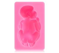 Giant Sleeping Baby Silicone Molds Cake Decorating Fondant Cake Mold Baking DIY Tools (Pink)