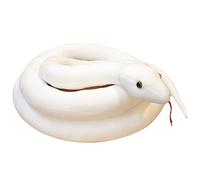 Giant Snake Teddy Stuffed Animal,Snake Plush Stuffed Animal Toy,Realistic White Stuffed Snake Doll Giant Decorative Prop for Halloween Stage Role Playing and Home Decor