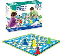 Giant Snakes & Ladders Game 2-4 Players, 70x54x0.3CM, Fun Family Board Game for Kids and Adults, Educational & Interactive (2018-15)