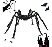 Giant Spider Halloween Decorations - Spider Web Giant Scary Props for Halloween | Scary Fake Huge Props for Yard, Party, Wall Decoration