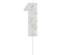 Giant Sprinkle Number Birthday Candle 0-9, White Sprinkle Cake Candles for Birthday Party Cake Decorations and Celebrations (Number 1)