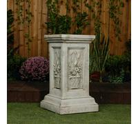 Giant Square Floral Plinth Pillar Column