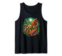 Giant Squid Deep Sea Exploration Illustration Graphic Tank Top