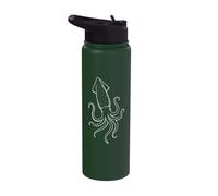 Giant Squid Illustration Ocean Stainless Steel Insulated Water Bottle