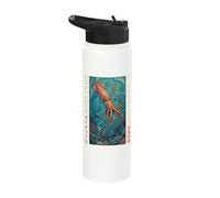 Giant Squid Japanese Art Stainless Steel Insulated Water Bottle