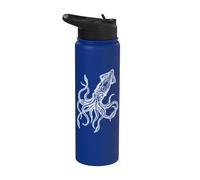 Giant Squid Line Art Stainless Steel Insulated Water Bottle