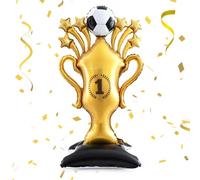Giant Standing Soccer Ball Trophy Balloons World Cup Sports Theme Balloon Soccer League Champions Trophy Decor Globos De Futbol Para Cumpleaños Beer Olympics Birthday Party Decorations for Boys Men